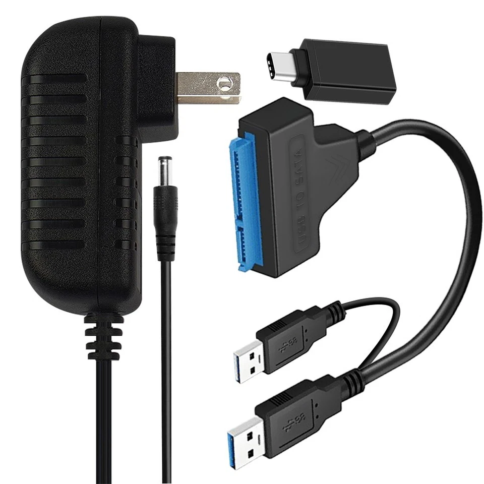 High Grade Standard Durable Extra USB 3.0 to SATA Adapter With Power Cable Phone - Image 1 of 1