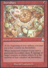 1x Light Play, English Foil Incendiary - Foil Urza's Destiny