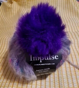 Impulso de hilo Plymouth con patrón en etiqueta mezcla de mohair pompón tejido - Imagen 1 de 2