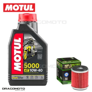 Yamaha MT-125 2017- Tagliando Olio Motul 5000 4T 10W-40 1 litri Filtro - Imagen 1 de 5