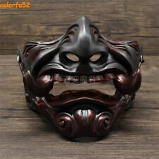 Japanese Hannya Half Face Mask Demon Oni Samurai Noh Kabuki Prajna Devil Mask