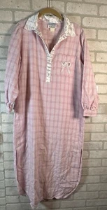 Vintage kariertes Flanell Nachthemd Pyjama Campcore Grannycore Talbots Gr. Small - Bild 1 von 8