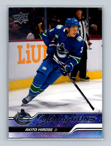 2023-24 Upper Deck Series 1 Young Guns Akito Hirose #242 Vancouver Canucks