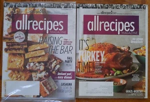 NEW ~ ALL RECIPES MAGAZINE Lot of 2 Sept./Oct. And Nov. 2017 - Imagen 1 de 1