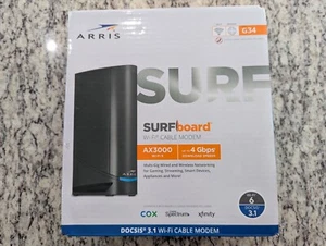 Arris G34 SURFboard DOCSIS 3.1 Gigabit Cable Modem & Wi-Fi 6 Router - AX3000 - Bild 1 von 7