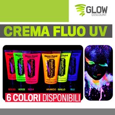 MAKE UP UV Tubetto Carnevale Halloween Trucchi Cerone Fondotinta fluo party dj