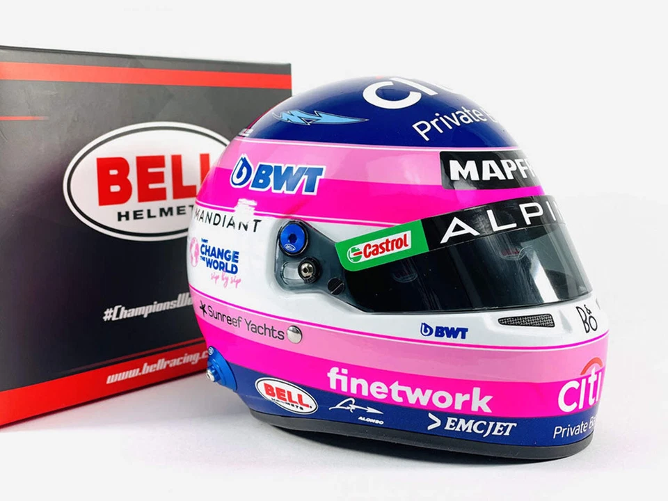 2022 Fernando Alonso F1 Replica 1:2 Scale Helmet - Image 1 of 4