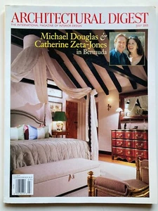 MICHAEL DOUGLAS & CATHERINE ZETA-JONES July 2002 ARCHITECTURAL DIGEST Magazine - Picture 1 of 1
