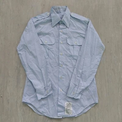 vintage 80s u.s air force military issue shirt man's long sleeve - Image 1 of 4