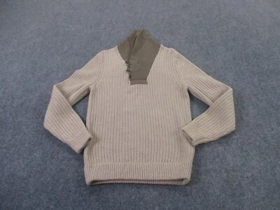 Duluth Trading Sweater Mens S Beige Wool Heavy Pullover Cowl Neck Outdoors Adult - Image 1 of 4