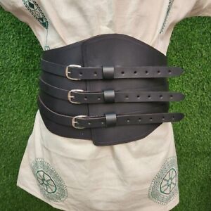 Ceinture celtique noire - Armure cuir pour LARP et cosplay