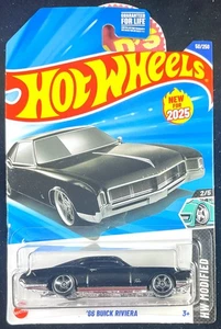 '66 BUICK RIVIERA SERIES BLACK,2025 HOT WHEELS MAINLINE CASE L HW MODIFIED #50 - Picture 1 of 9