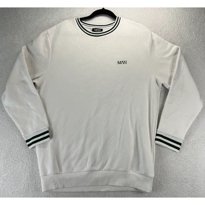 Sudadera Boohoo Hombre Original Hombre L Deportiva Costilla Cuello Redondo Suéter Verde Universitario Foto 1 de 4