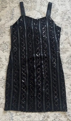 Mini vestido preto Elisa B festa de férias para meninas tamanho 16 Natal - Imagem 1 de 4