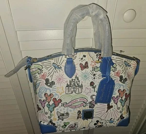 Disney Parks Dooney & Bourke 10th Anniversary Sketch Icons Satchel - Picture 1 of 11