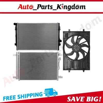 Kit de ventilador condensador radiador eléctrico para Volkswagen Golf GTI 2015-2019 Foto 1 de 4