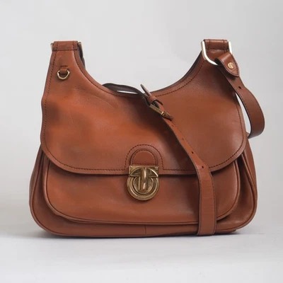 Tory Burch James Saddalrina Medium Brown Leather Saddle Bag - HSP037 06-13 - Image 1 of 4