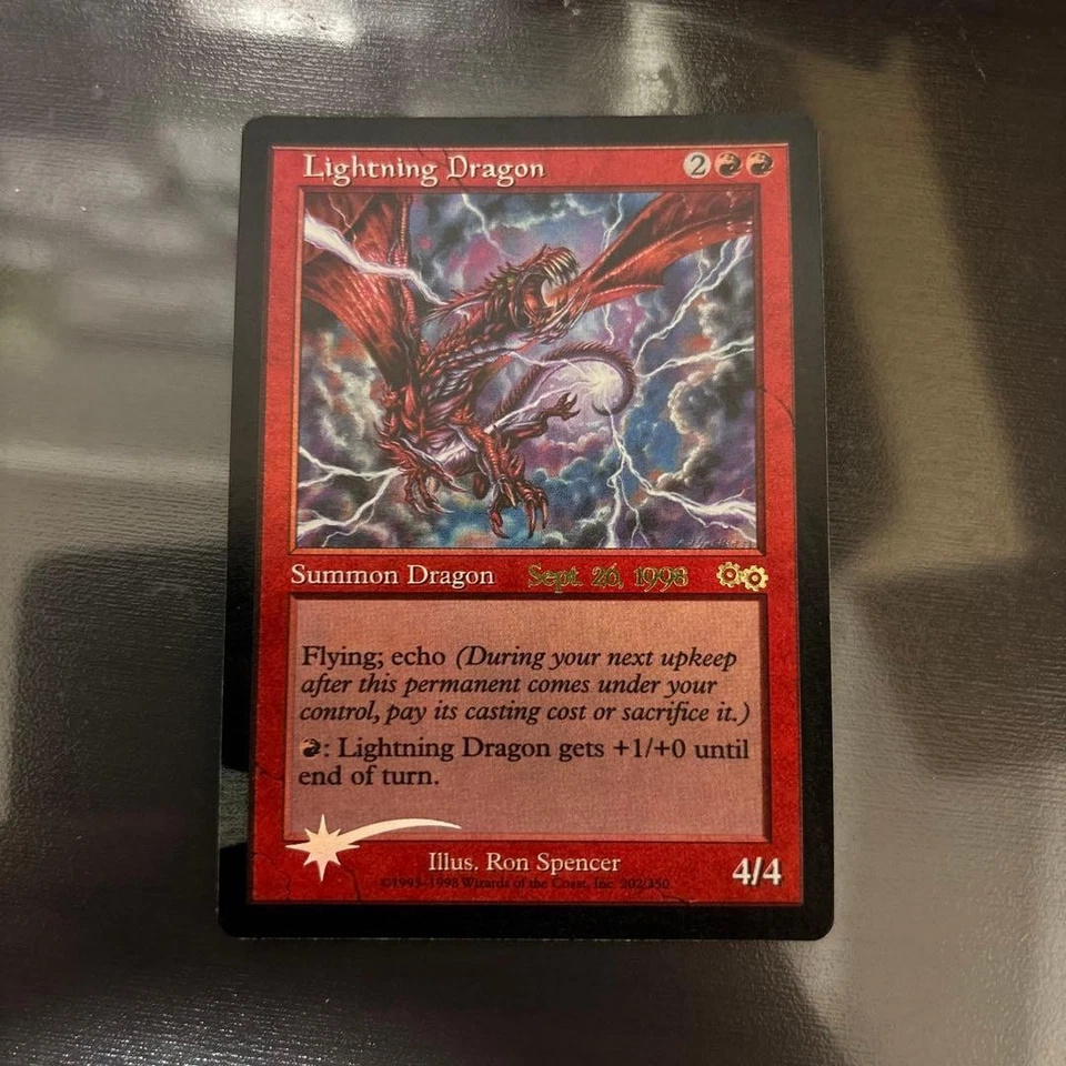 Lightning Dragon Foil MTG Error Missing Ink Used Battle for Zendikar - Image 1 of 4