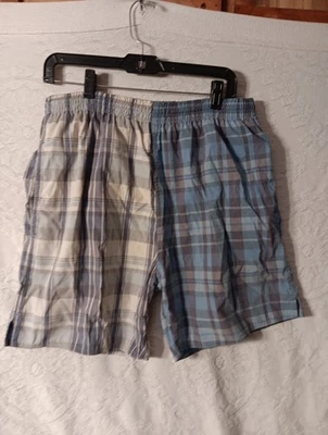 Vintage Eddie Bauer Swim Trunks Drawstring Pockets Mens Medium Clean Checkered  - Image 1 of 4