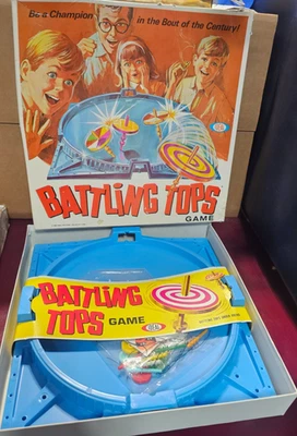 VINTAGE 1968 IDEAL TOYS BATTLING TOPS ORIGINAL GAME IN BOX CLASSIC 2340-8 - Image 1 of 4