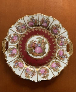 Porzellan Schale Bayreuth Bavaria Barock Motive Golddekor Liebespaar Top Zustand - Bild 1 von 3