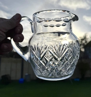 Excellent Webb Corbett Hilton Pattern Cut Crystal Glass Water Jug - Excellent - image 1 of 4