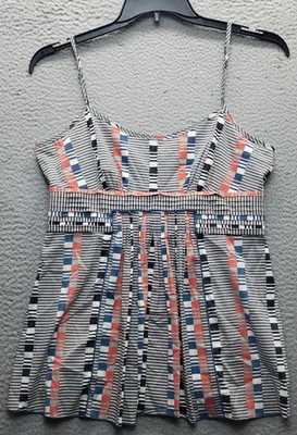 BCBGMAXAZRIA Tank Top Womens Medium Multicolor Striped Spaghetti Straps Back Zip - Image 1 of 4