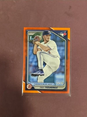 2024 Bowman Draft - Trey Yesavage #BD-92 Orange 24 /25 (RC), Highly Collectible  - Image 1 of 2