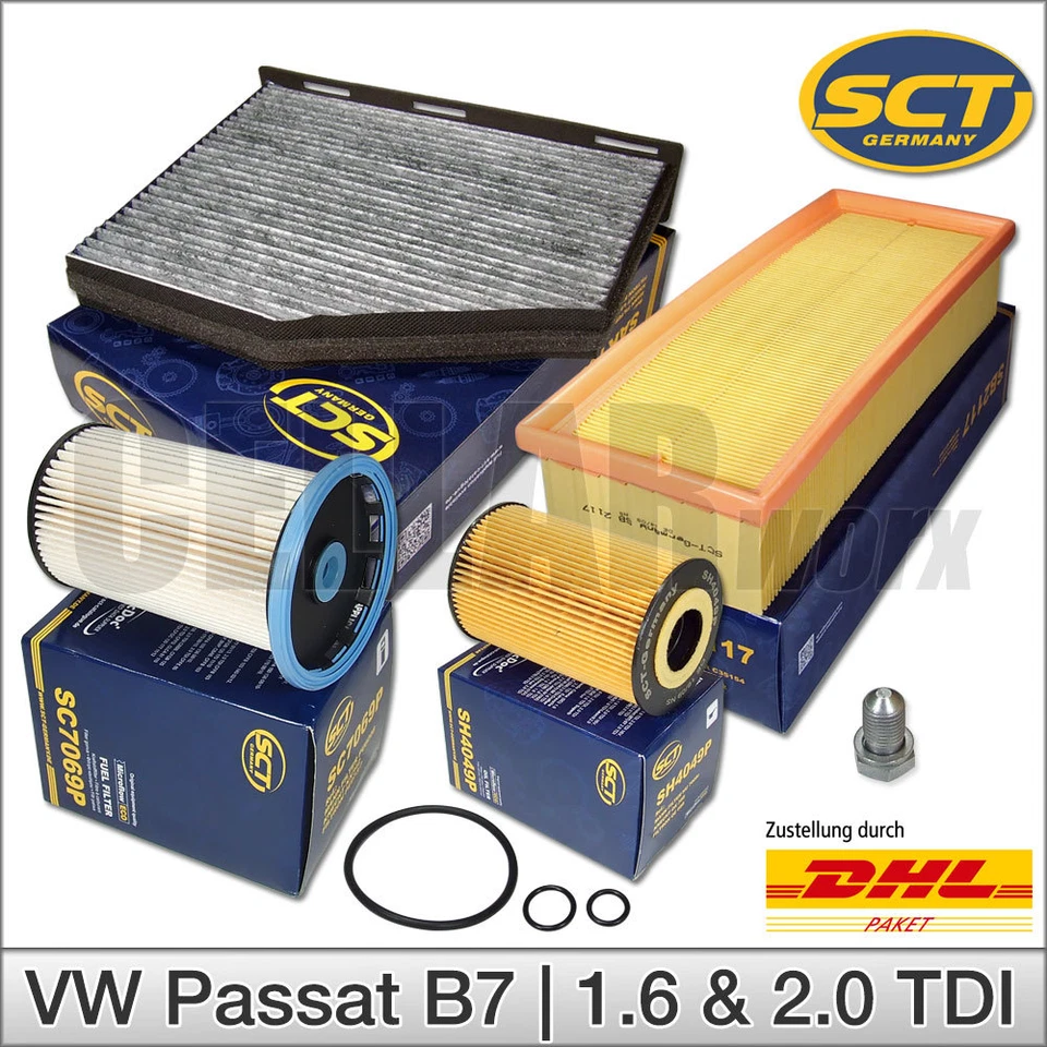 Passt für VW Passat B7 362 365 1.6 2.0 TDI Filterset Inspektionspaket Filter - Bild 1 von 1