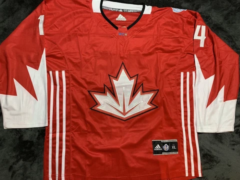 Jamie Benn #14 Red 2016 World Cup Premier Player Jersey Size XL Cover