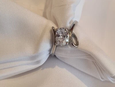 Edelstahl Ring mit Zirkonia Strass Stein Feminin und Elegant GR 17-21 - Bild 1 von 4