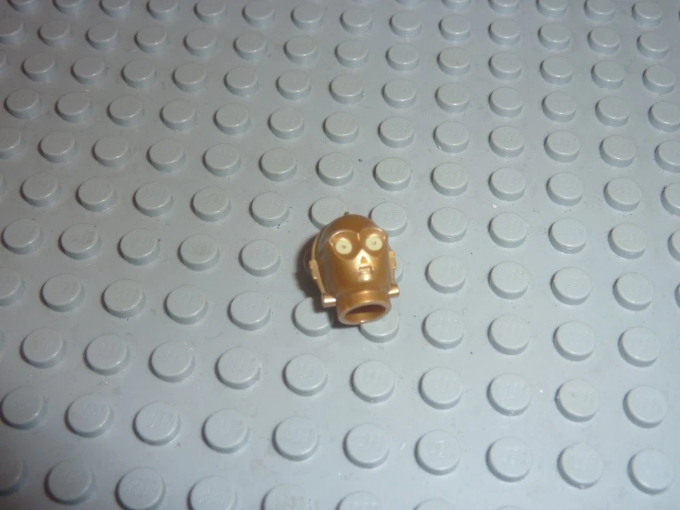 LEGO Minifigure Head, Modified SW 3PO x134pb01 Set sw0365/sw0700/sw0653/sw1209.. - Photo 1/1