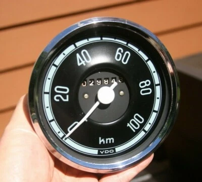 64 1964 VDO 100 km Speedometer Vintage 5 1/2" Case/Body - W0.6175 - Imagem 1 de 4