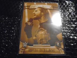 2016 Topps WWE Anti - Authority 5x7 Perspectives Gold /10 Seth Rollins #3AA - Picture 1 of 4