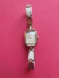 Schöne, goldene Kurtz Damenuhr Armbanduhr, antik 1950er Dorado Zugband - Bild 1 von 8