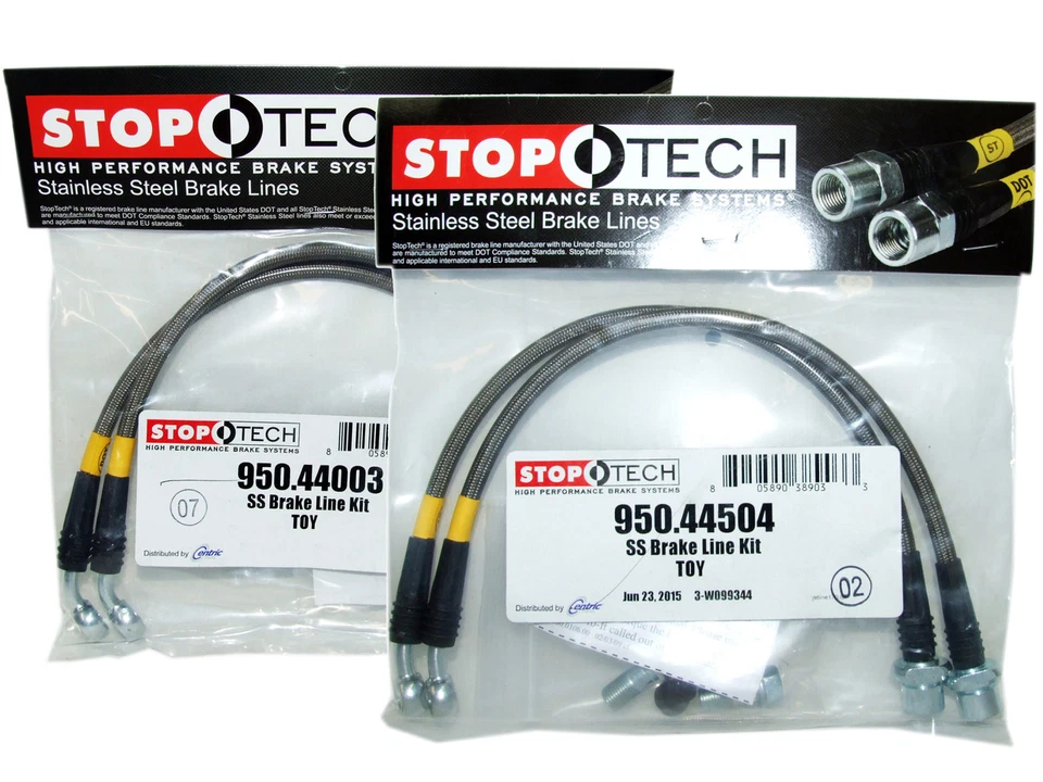 Stoptech Stainless Steel Braided Brake Lines (Front & Rear Set / 44003+44504) - Image 1 of 1