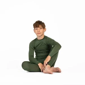 Kids' 160 Long Sleeve & Bottom 2-Piece Natural - Picture 1 of 13
