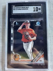 2019 Bowman Chrome Draft Gunnar Henderson 1st Bowman SGC 10 Orioles 2023 ROY ๐ - Picture 1 of 4