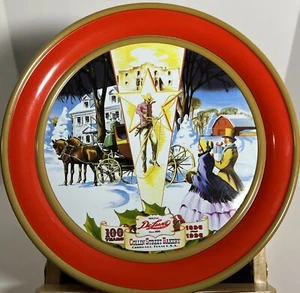 DE LUXE Fruit Cake TIN 7" x 2.5" Collin Street Bakery Corsicana Texas Container - Picture 1 of 8