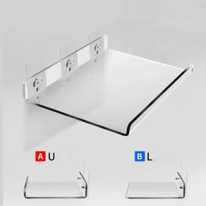 1pc Acrylic Clear Wall Shelf Floating Shelves Wall Shelf for Bathroom Livingr LZ - Picture 1 of 14