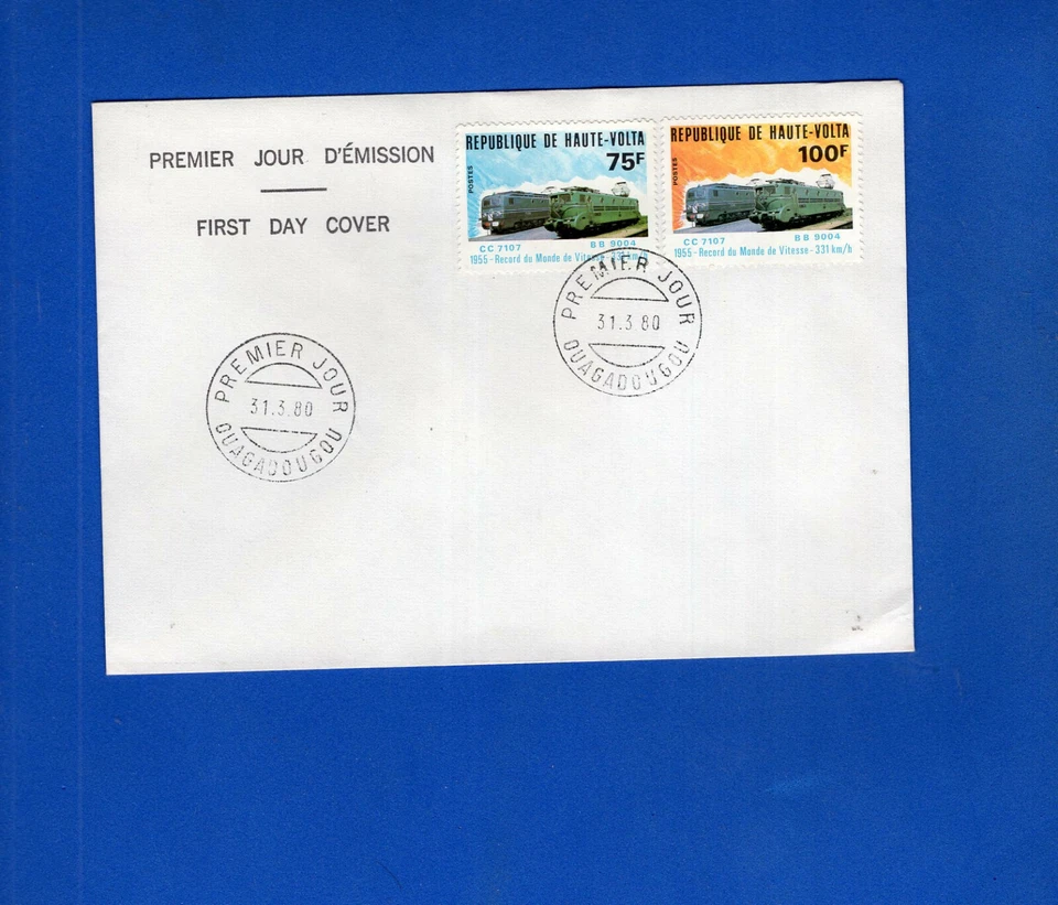 FERROCARRILES - ALTA VOLTA, FDC, 1980 Foto 1 de 1