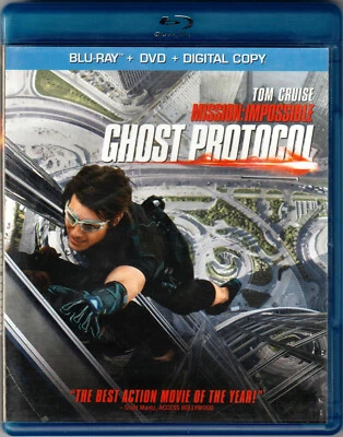 MISSION IMPOSSIBLE - GHOST PROTOCOL on a Blu-ray +DVD of SPY Thriller TOM CRUISE - Image 1 of 2