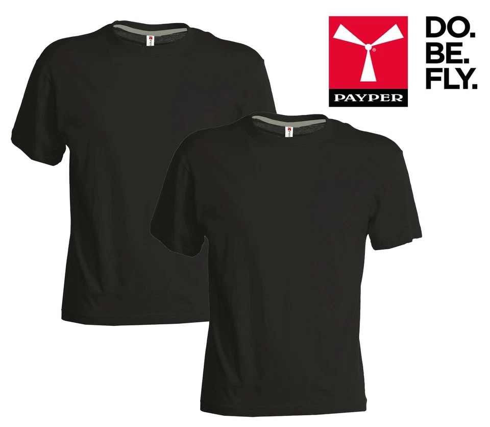 PAYPER T-Shirt Sunset schwarz Doppelpack Baumwolle Gr. S-5XL DHL-Paket ★TOP★