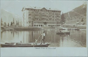 bo963 cartolina grande hotel di misurina provincia di belluno regno - Picture 1 of 2
