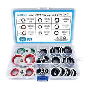 60Pcs/Box 9 Size Air Conditioning System Compressor Gasket Seals Washer Kits - Picture 1 of 10