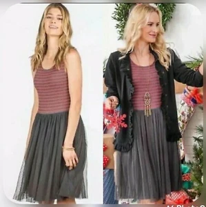 Matilda Jane Kleid Gr. M Twas The Night Dress Make Believe Urlaub Tüll grau NW - Bild 1 von 6