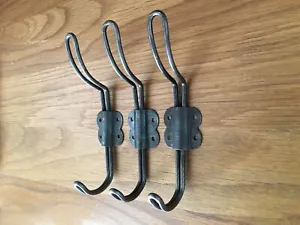 Three cool mid century style steel coathooks coat hook hanger rack - Picture 1 of 4