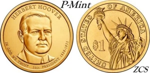 2014 P Herbert Hoover Presidential One Dollar Coin U.S. Mint Rolls Money - Picture 1 of 2