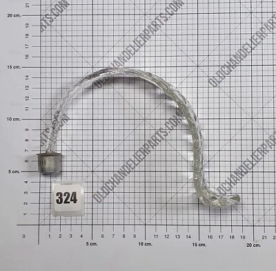 Pieza de araña veneciana de cristal transparente de Murano con hoja  Foto 1 de 4