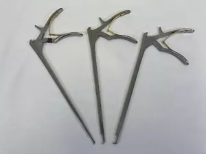 Set of 3 V. Mueller NL4071-112 113 114 40° Cervical Kerrison Rongeur 2-4mm 11.5" - Picture 1 of 10